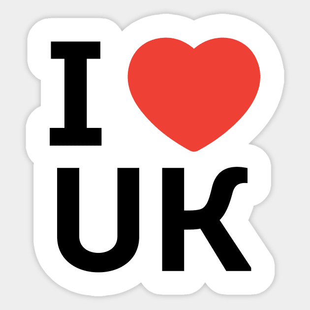 I LOVE UK Sticker by JamesBennettBeta